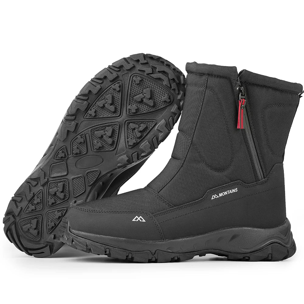 Men Boots Winter Shoes For Men Warm Snow Boots Mid-calf Men Warm Shoes Thick Plush Winter Boots For Men Women Cotton Shoes