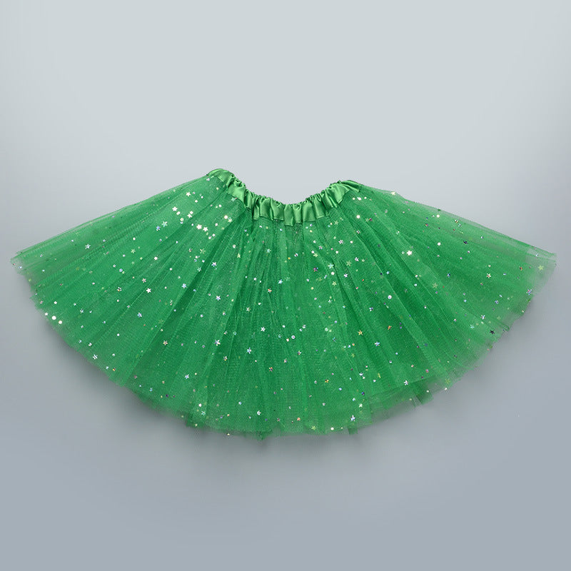 Wholesale  Girls Tulle Star Short Tutu Skirt Children Fancy Ballet Dancewear Party Costume Ball Gown Mini Skirt