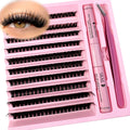 DIY Lashes Extension Kit Lash Bond and Seal Remover Eyelashes 200 PCS Clusters Makeup Tools for Gluing Lashes Gluing Glue