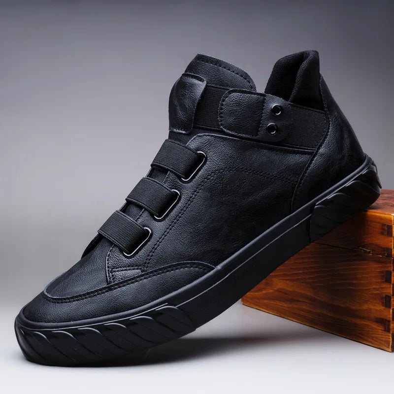 Fashion Shoes New Men's  Black High Top Casual Shoes Men Wear-resisting Loafers Designer Leisure Vulcanized shoes 2026