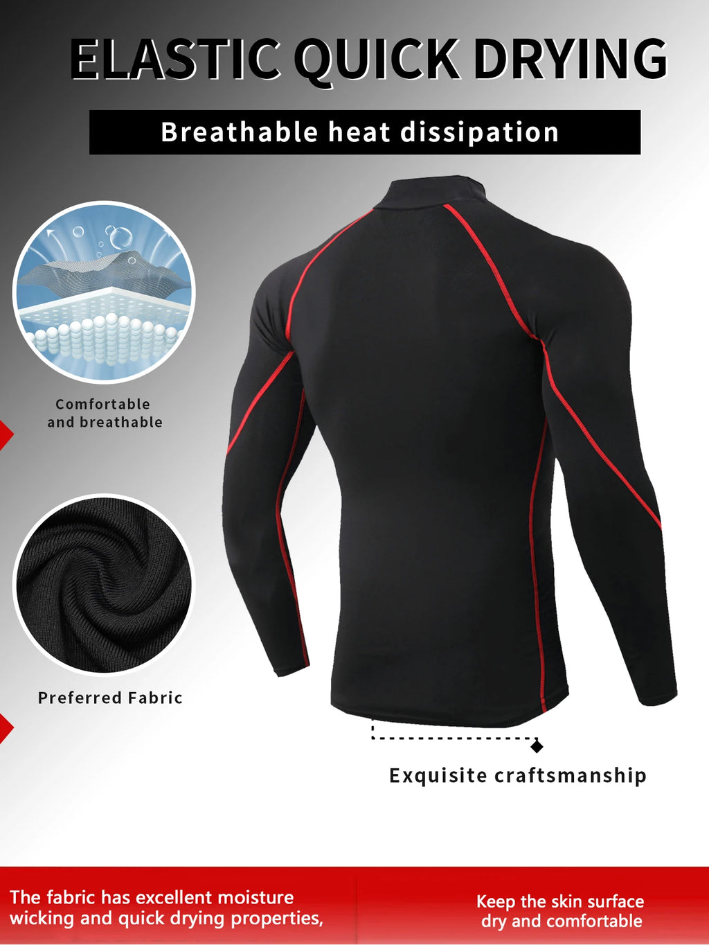 Men High Collar Thermal Underwear Elastic Thermal Shirt Man Compression Undershirts Long Johns Man Sport First Layer Sleepwear