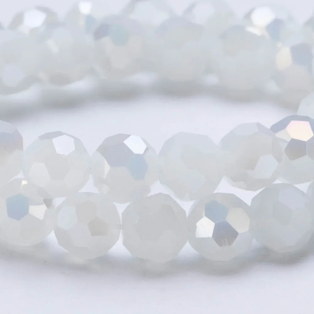 3 4 6 8mm Round Crystal Beads Faceted Colorful Glass Beads Loose Spacer Bead for Jewerly Making Needlework Bracelet Necklace DIY