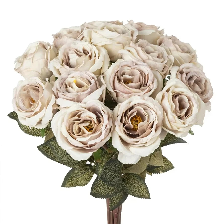 Artificial Flowers Silk Roses Wedding Bridal Bouquet Festival Outdoor Garden Home RoomTable Decor DIY Gift Box Hotsale Scrapbook