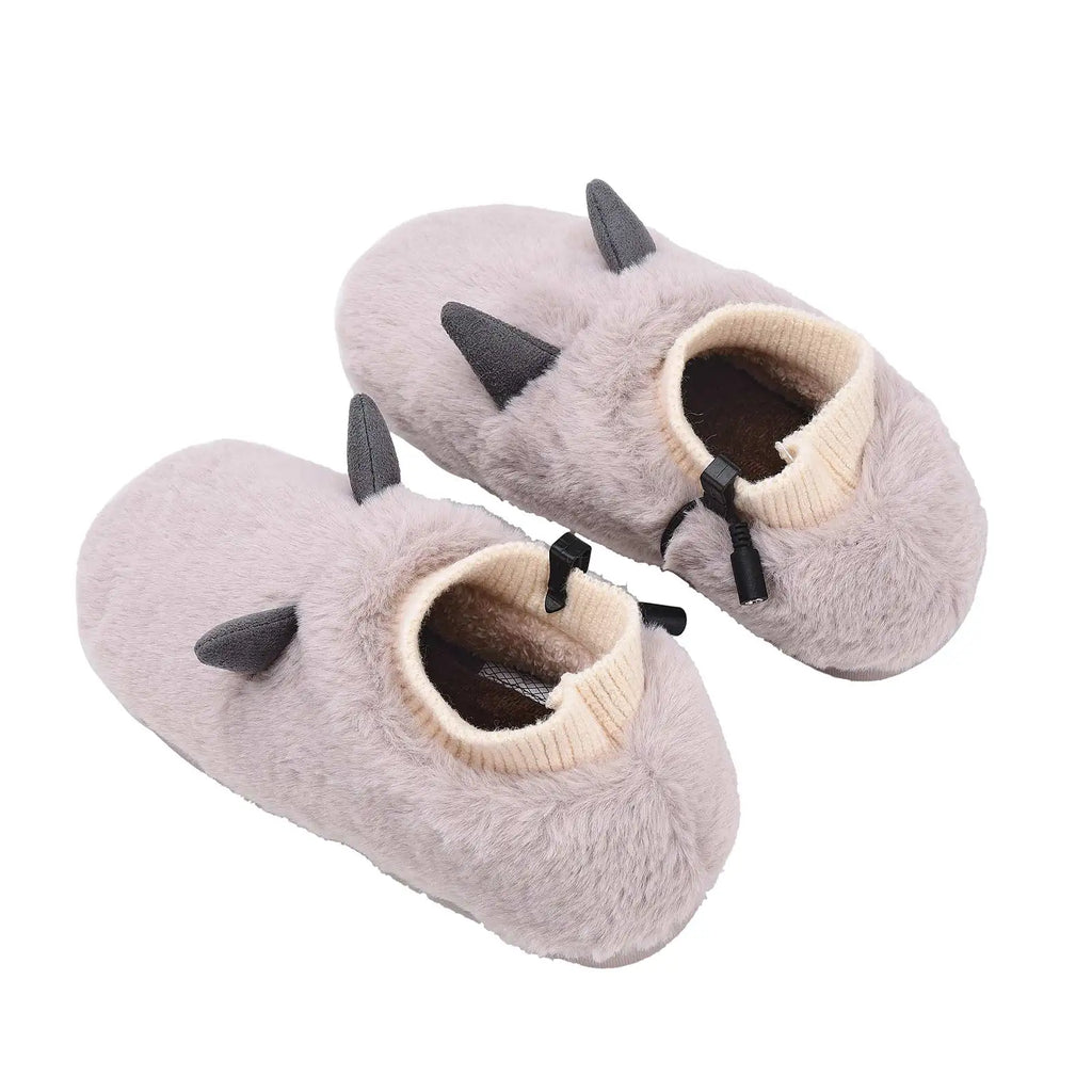 Heated Feet Warmer USB Foot Warmers Winter Shoes Plush Cute Removable And Washable Slippers