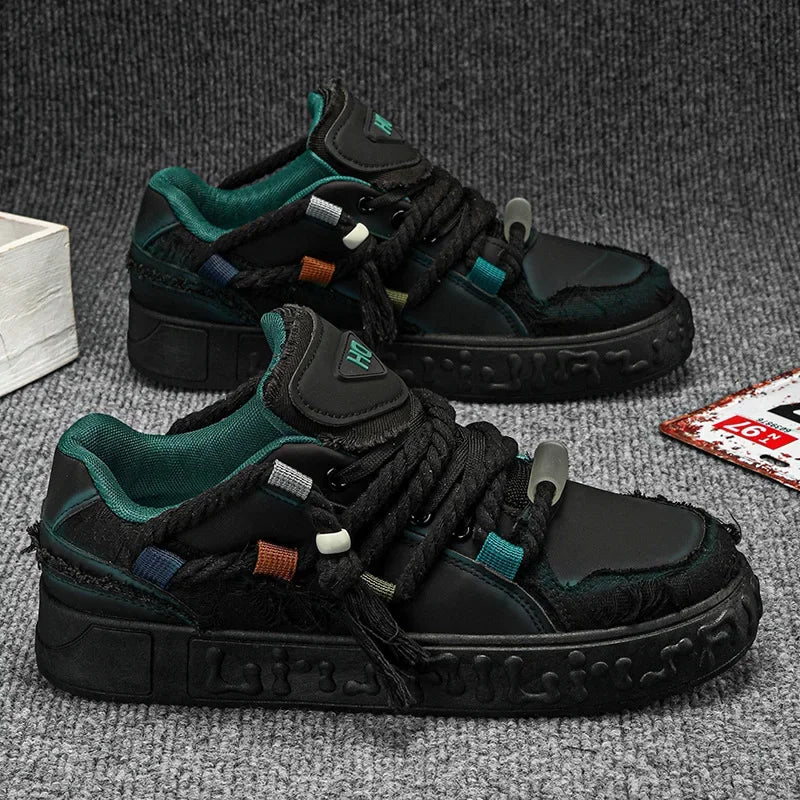 men's fashion sports shoes New arrival designer street sneaker man graffiti personality sneaker fancy skateboard hip hop